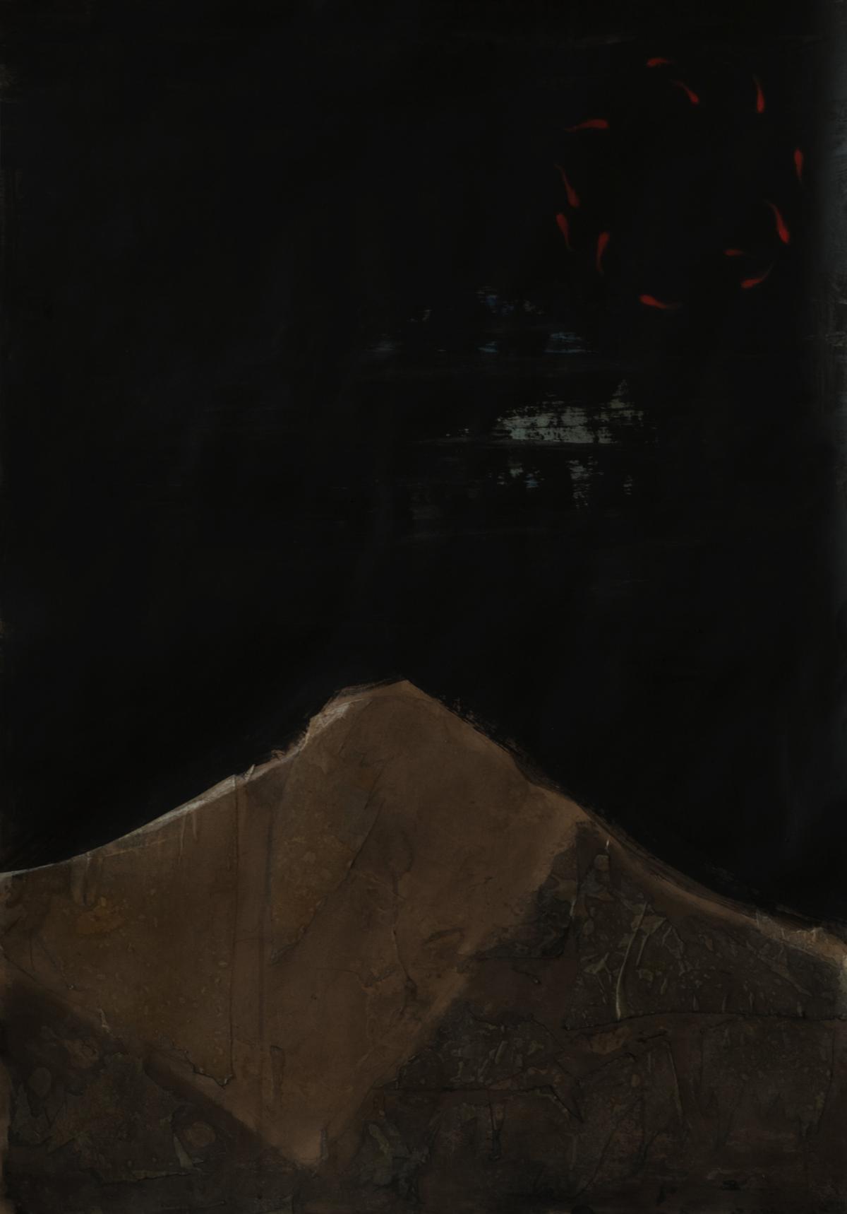 Baksai 2015, Hegy, 100x70cm, akvarell, tus, papír