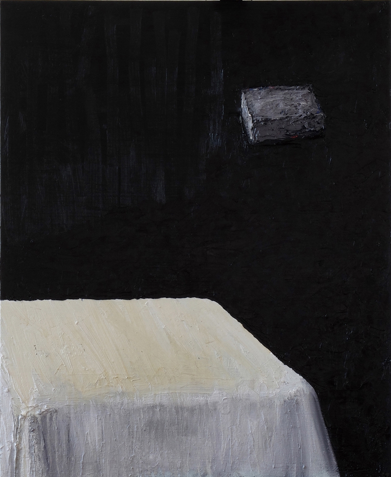 Baksai József: Alapkő, 2015, olaj, vászon