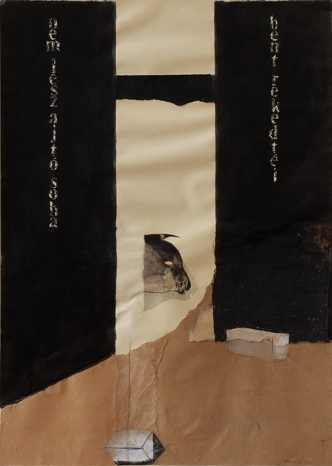 Baksai József: Aszterion háza, 2014, ceruza, tus, papír