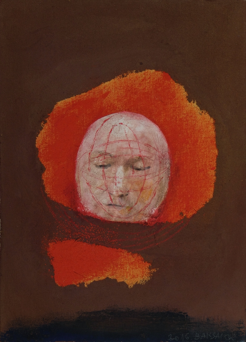 Baksai József: Szavak nélkül, 2016, akvarell, karton
