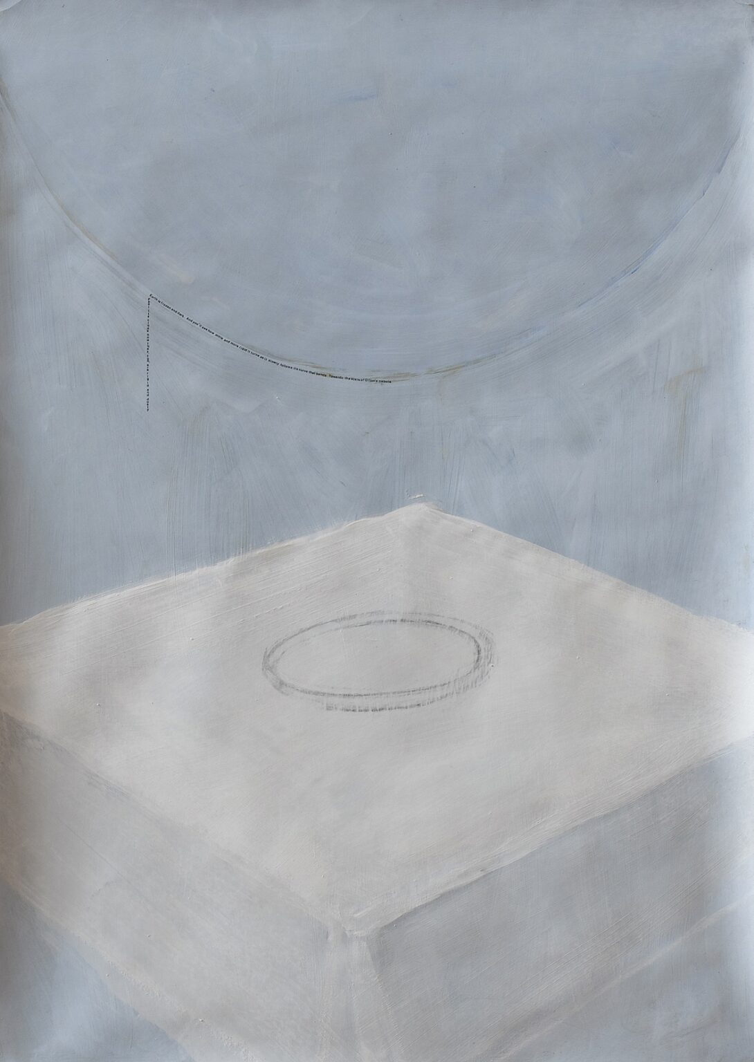 Baksai József: Tél, 2016, tempera, tus, ceruza, papír