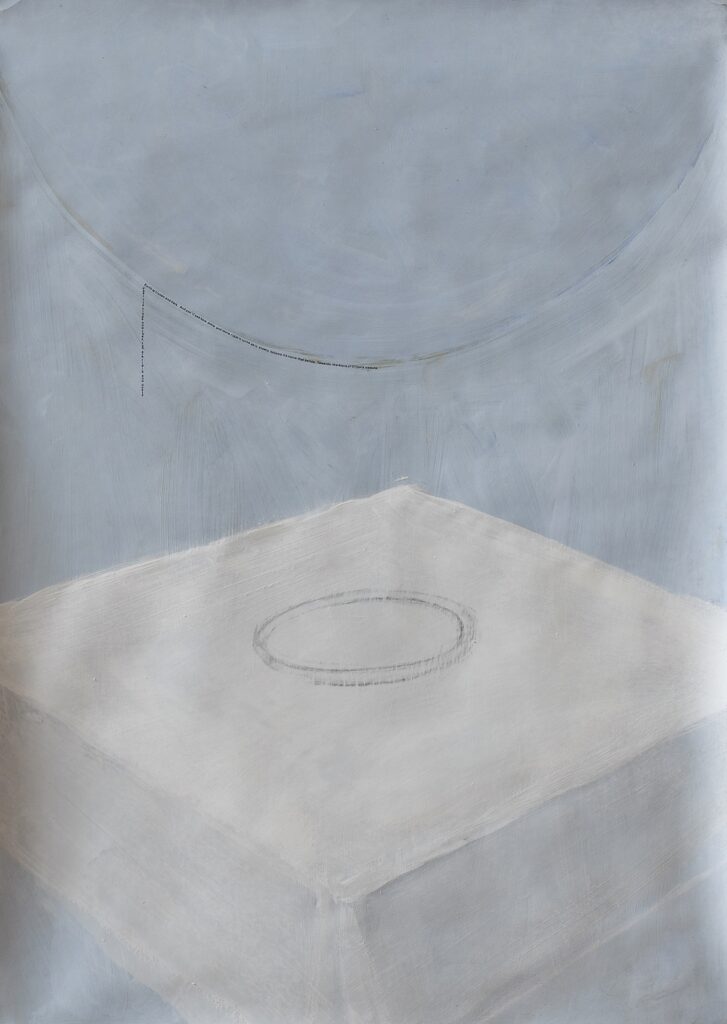 Baksai József: Tél, 2016, tempera, tus, ceruza, papír