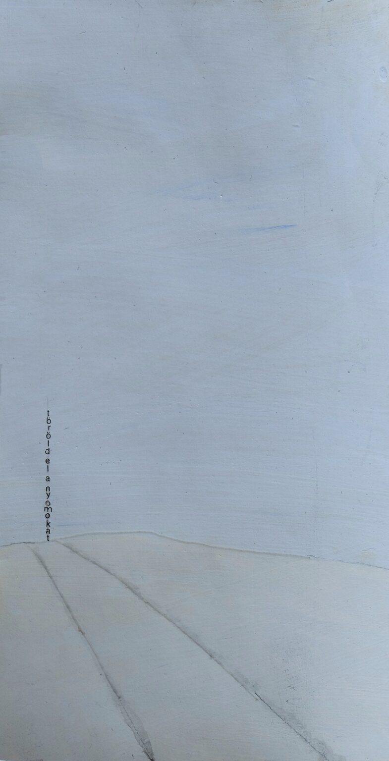 Baksai József: Töröld el a nyomokat, 2016, ceruza, tempera, karton