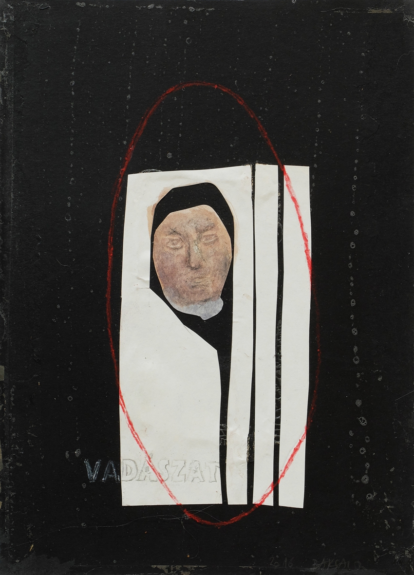 Baksai József: Vadászat II., 2016, akvarell, karton