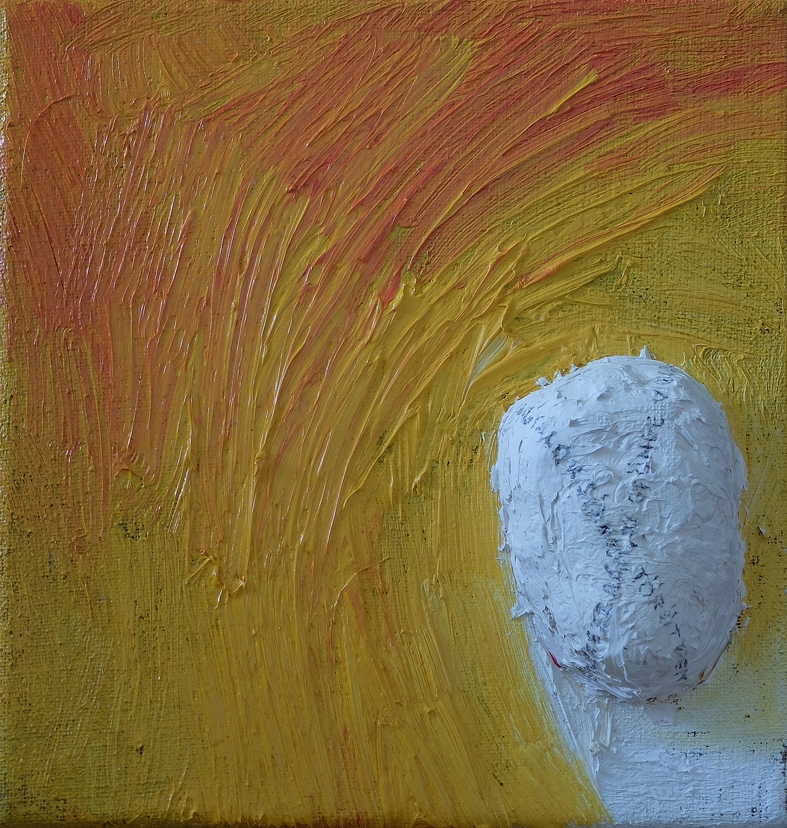 Baksai József: Törötten, 2014, olaj, vászon