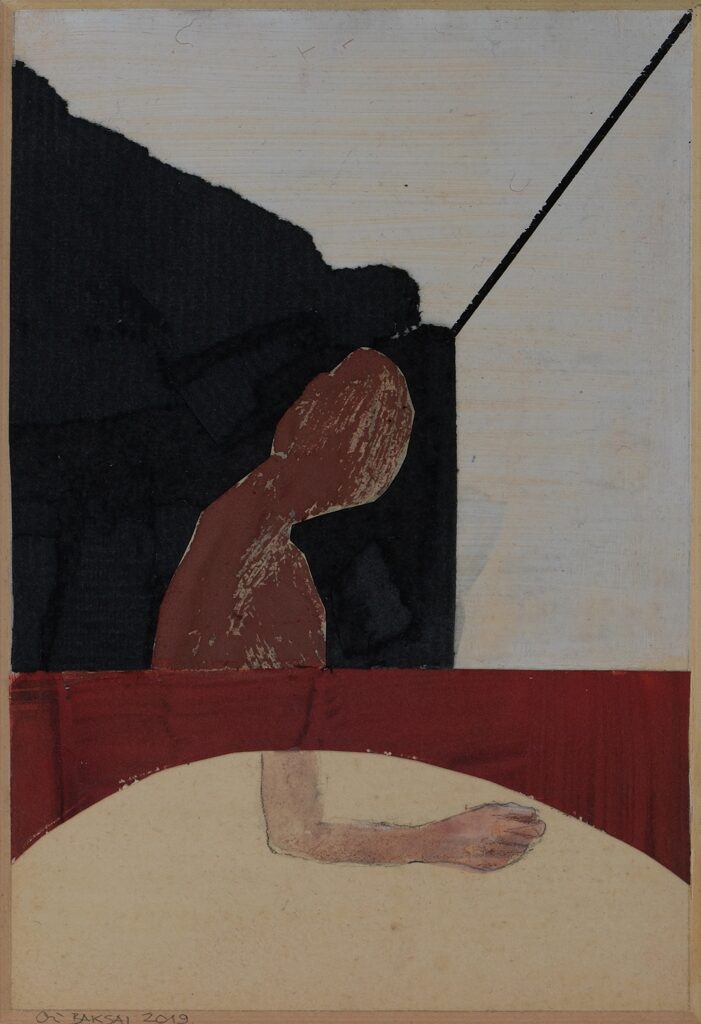 Baksai József: Asztal, 2019, tempera, karton