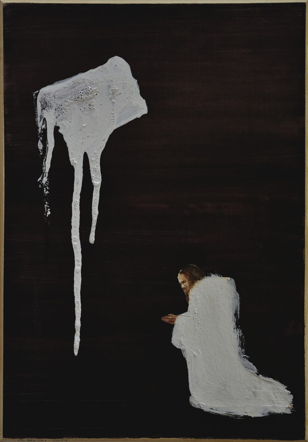 Baksai József: Effeta, 2019, tempera, akvarell, karton