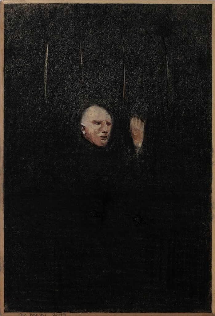 Baksai József: Sebek, 2019, akvarell, tus, karton